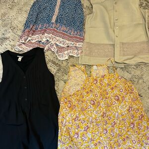 Lot of women’s casual sleeveless tops